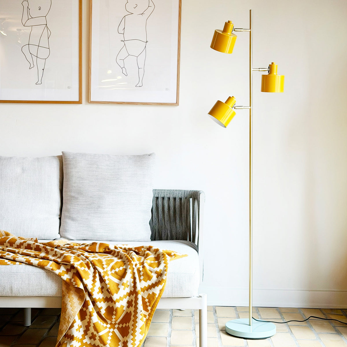 Ocean Gulvlampe - Karry/Turkis