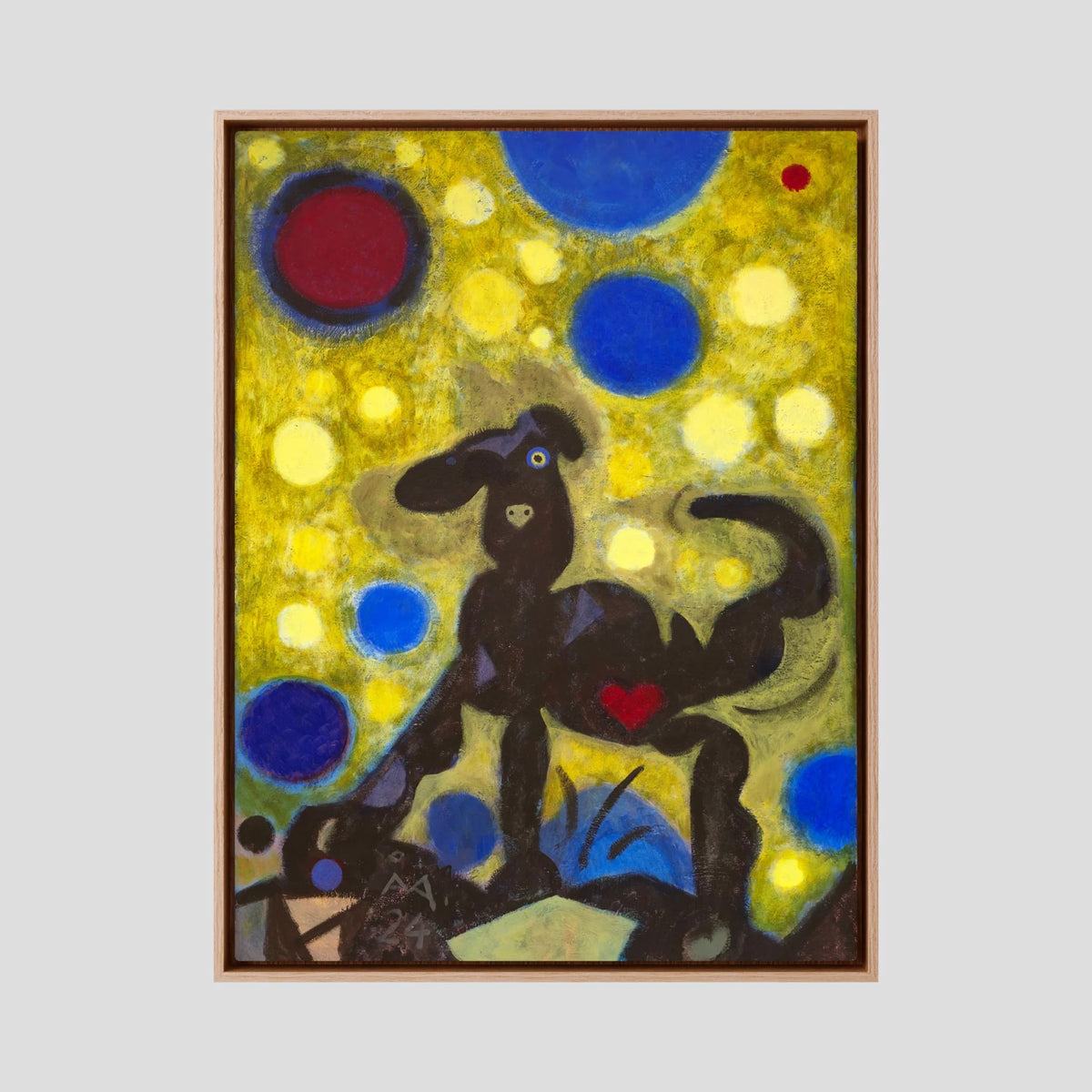 Forbavset Glad Hund - Canvas