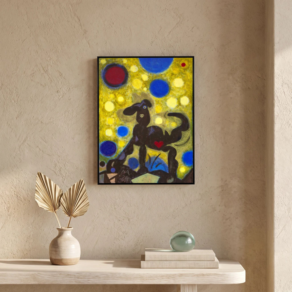 Forbavset Glad Hund - Canvas