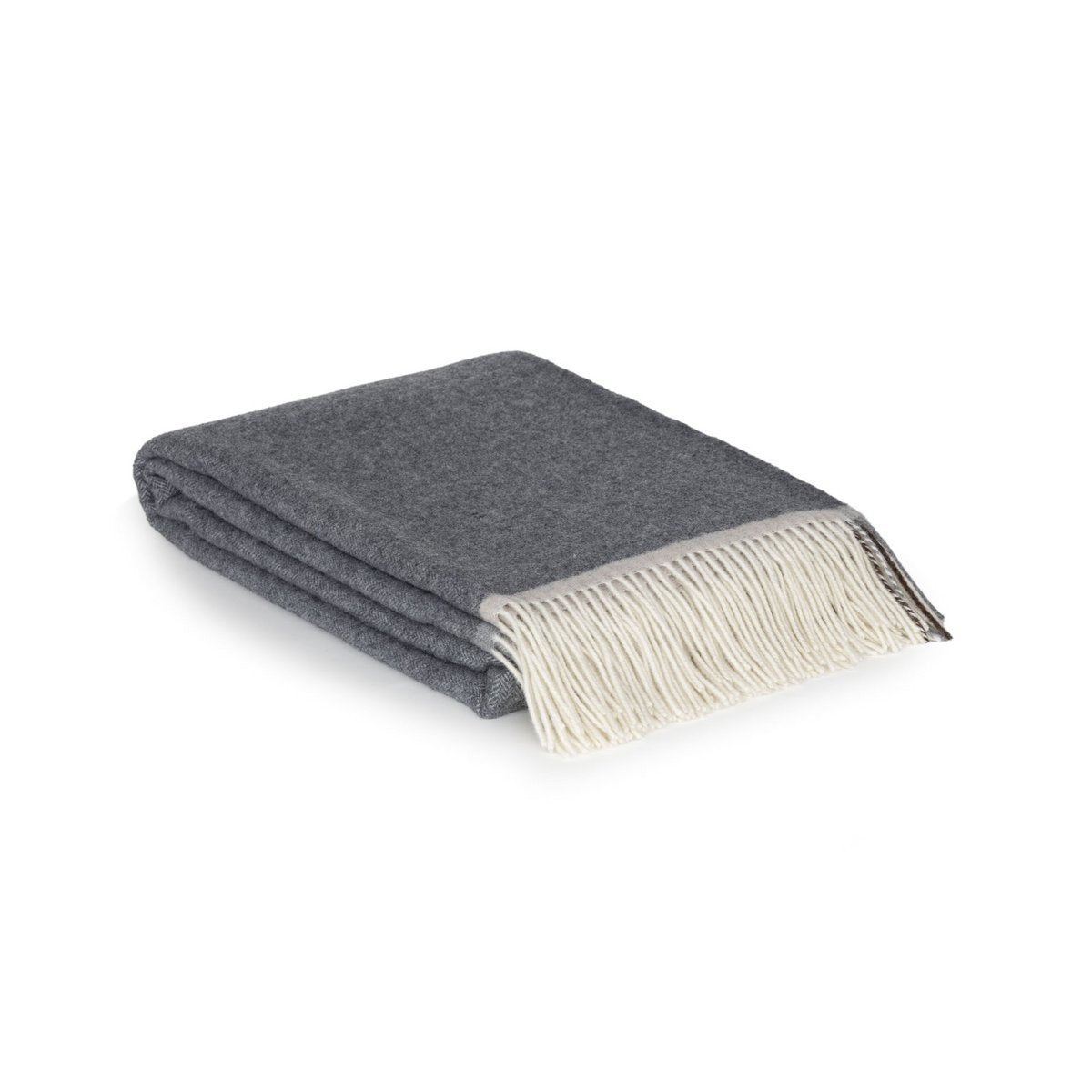 Merino & kashmir uldtæppe - Milan Grigio