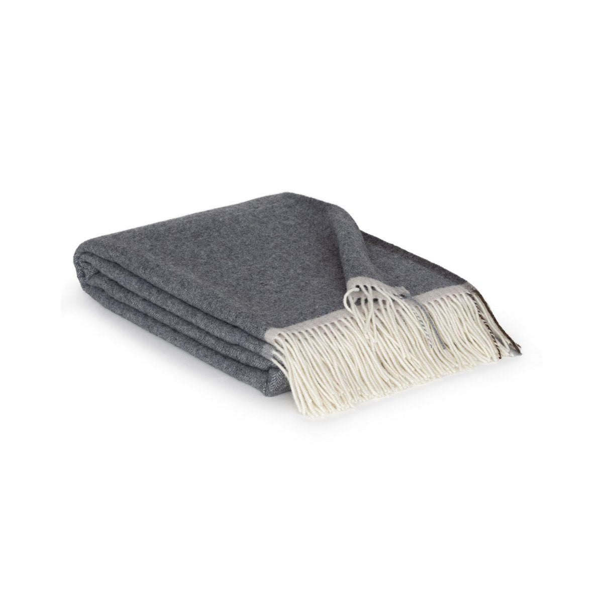 Merino & kashmir uldtæppe - Milan Grigio