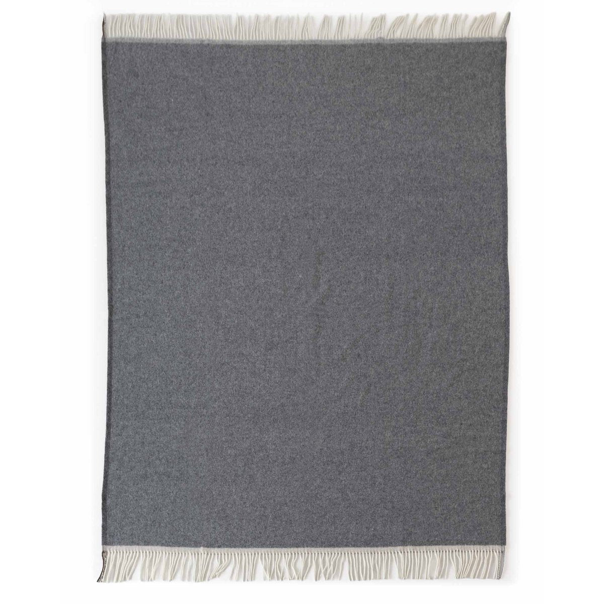 Merino & kashmir uldtæppe - Milan Grigio